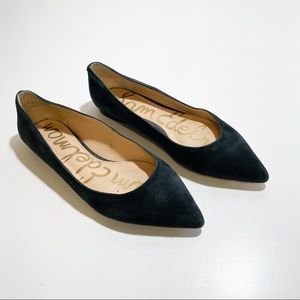 Sam Edelman Pointed Toe Black Flat Slip On Shoes Size 8.5 Wide